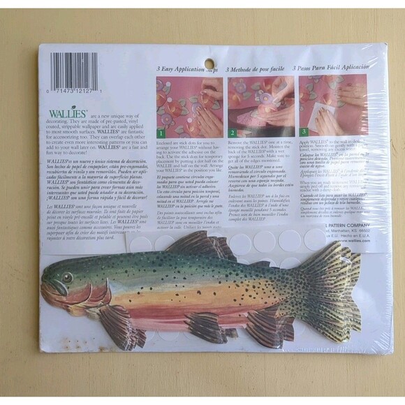 Wallies Wallpaper Cutouts Pre-pasted - 25 Trout Fish scrapbooking and crafts - Picture 2 of 2
